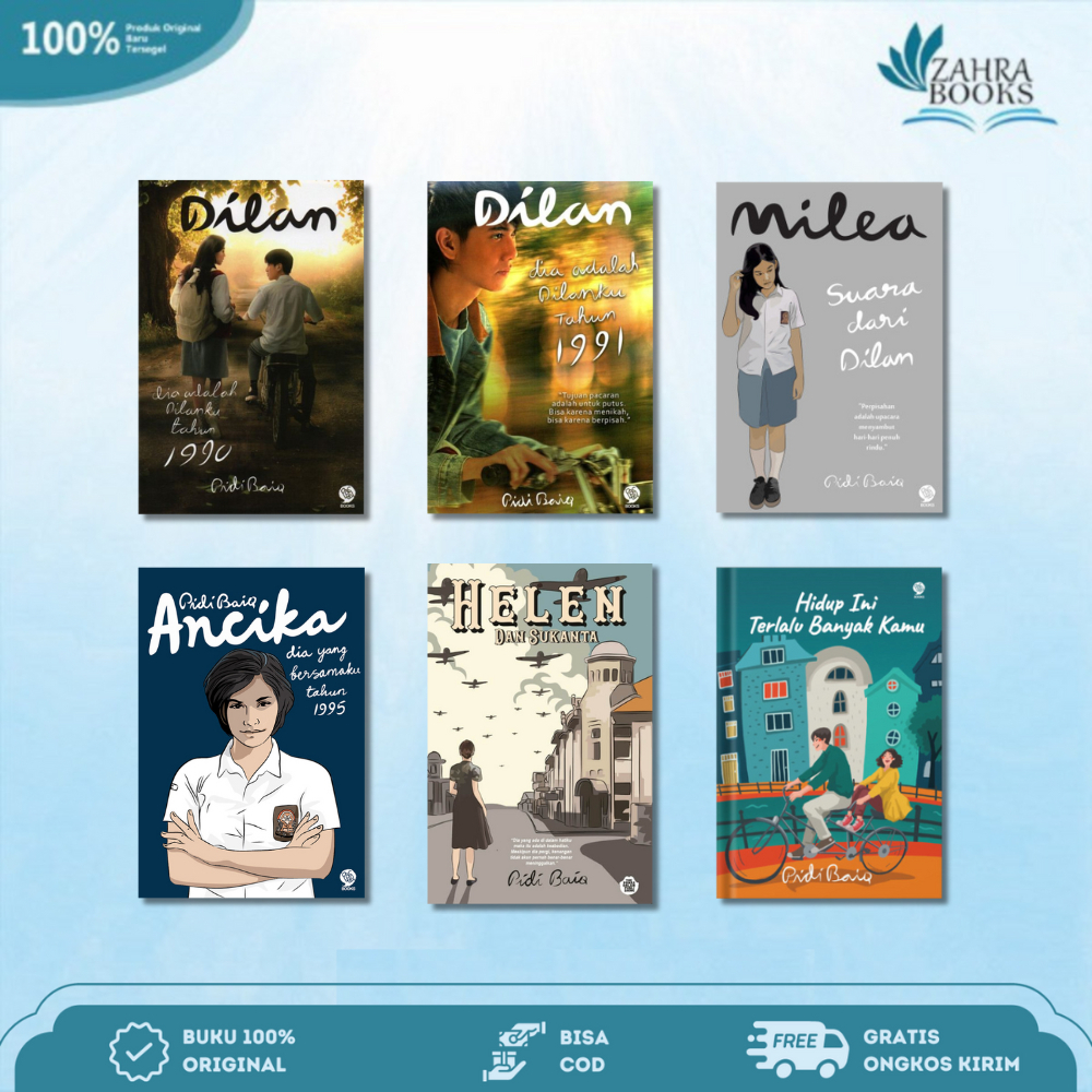 NOVEL KARYA PIDI BAIQ - NOVEL DILAN 1990, NOVEL DILAN 1991, NOVEL MILEA SUARA DARI DILAN, NOVEL ANCI
