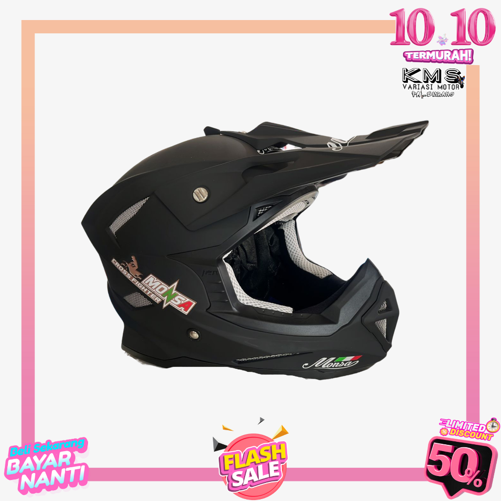 helm cross monsa polos helm cross murah helm trail