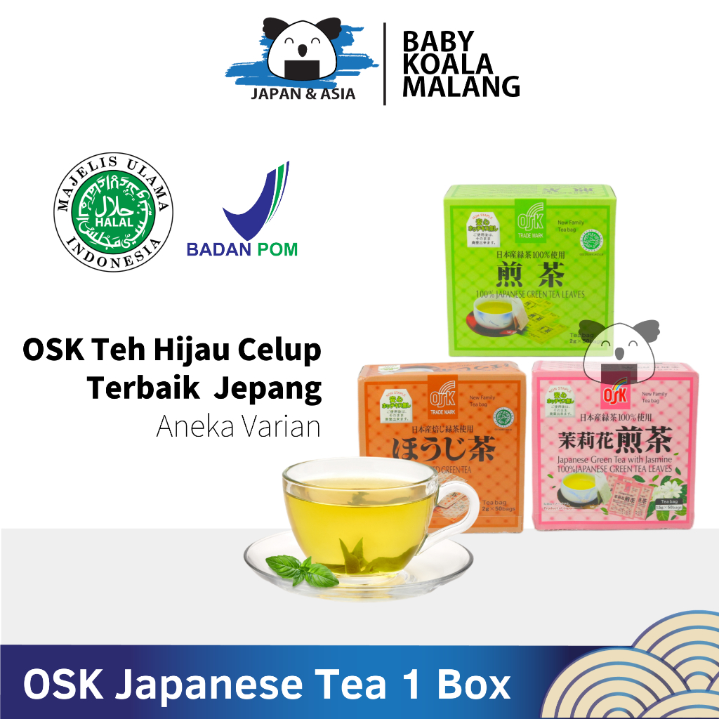 

OSK Teh Hijau Jepang Green Tea Sachet 50 Pcs Halal │ Greentea Import Jepang.