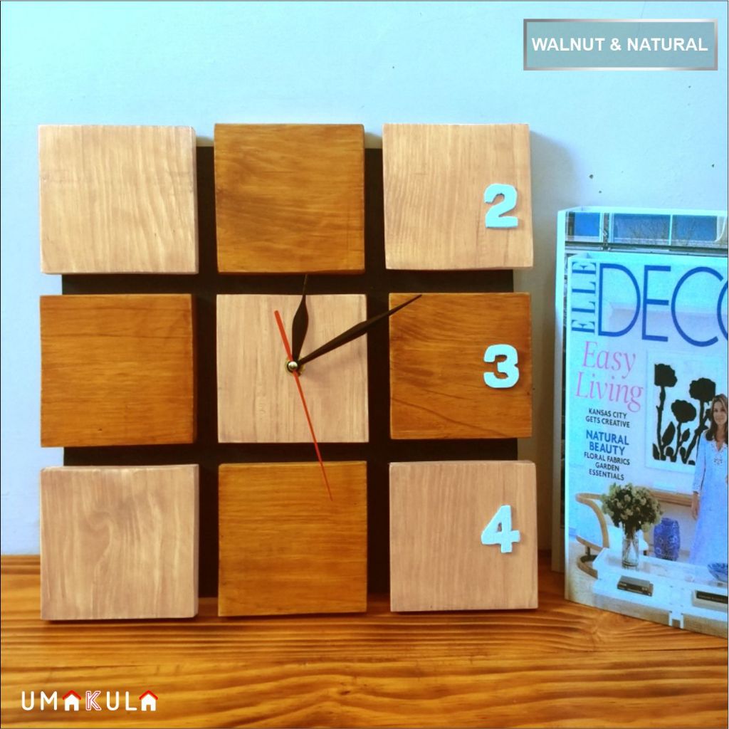 JAM DINDING KAYU JATI BELANDA SOLID UNIK MEWAH RUANG TAMU AESTHETIC KLASIK SENI DESAIN MODEL TERBARU