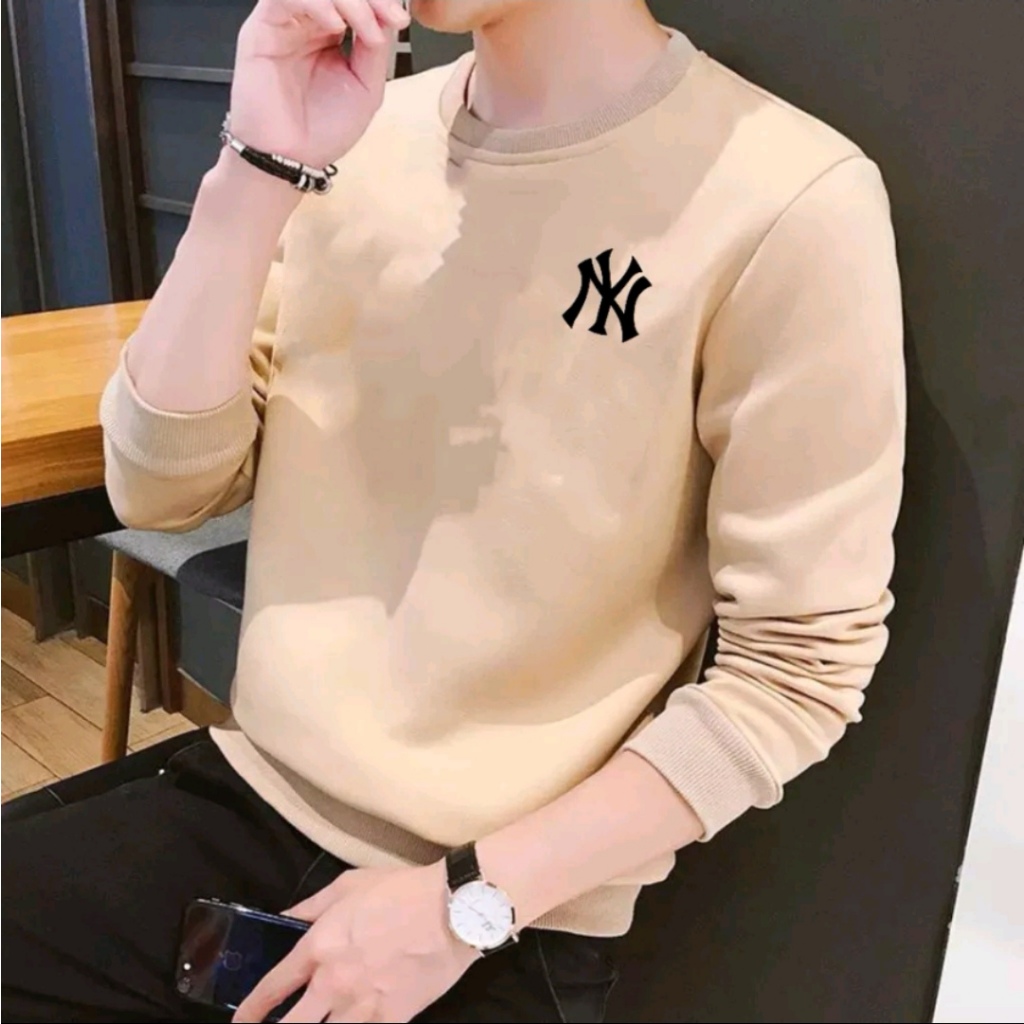 Promo Sale Sweater Keren Bisa COD Kaos Pria Terbaru New York Baju Unisex Cowok Kekinian NYC Sweter Pria Distro Kaos Pria Lengan Panjang Crewneck Cowok Terlaris Kaos Oblong Murah Sweater Cowok Remaja Dewasa