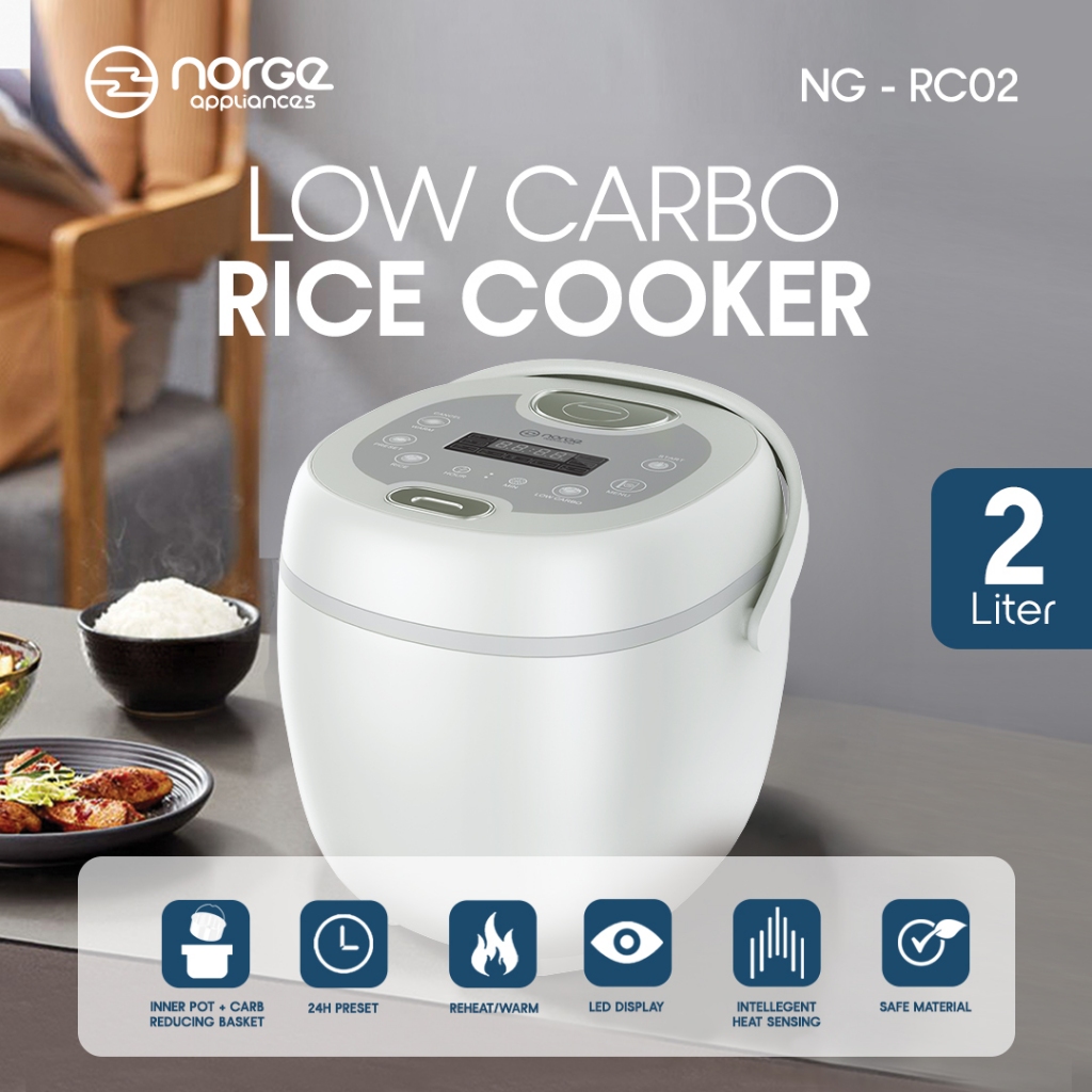 NORGE Low-Carbo Rice Cooker NORGE 1L 400W / Penanak Nasi Rendah Gula