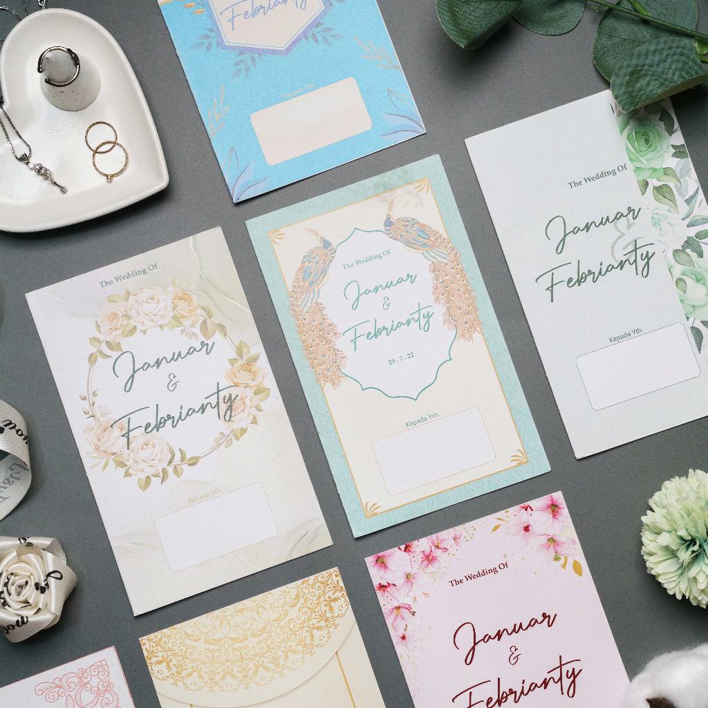 Undangan Pernikahan Simple Undangan Pernikahan Mewah Bahan BC TIK Tebal Undangan Murah