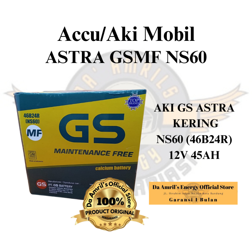 Baterry Accu/Aki GS ASTRA MF NS60
