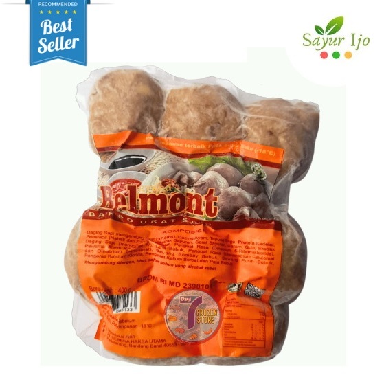 

BELMONT Bakso Urat Kecil Isi 10 Pcs 400 Gram Fresh Frozen Meat Ball Baso Daging Sapi Asli HALAL