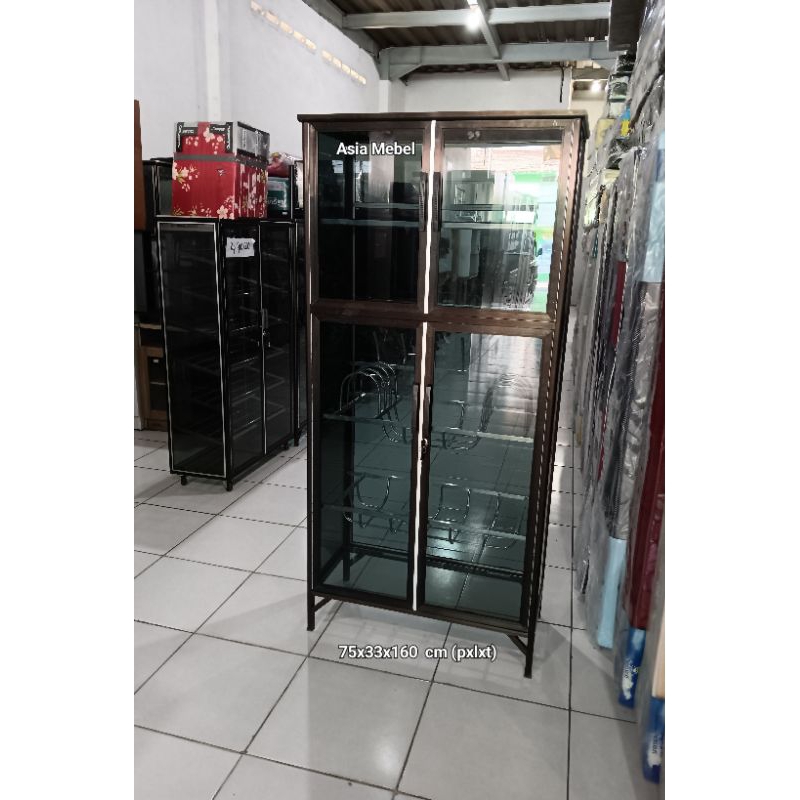 Rak Piring Aluminium Kaca