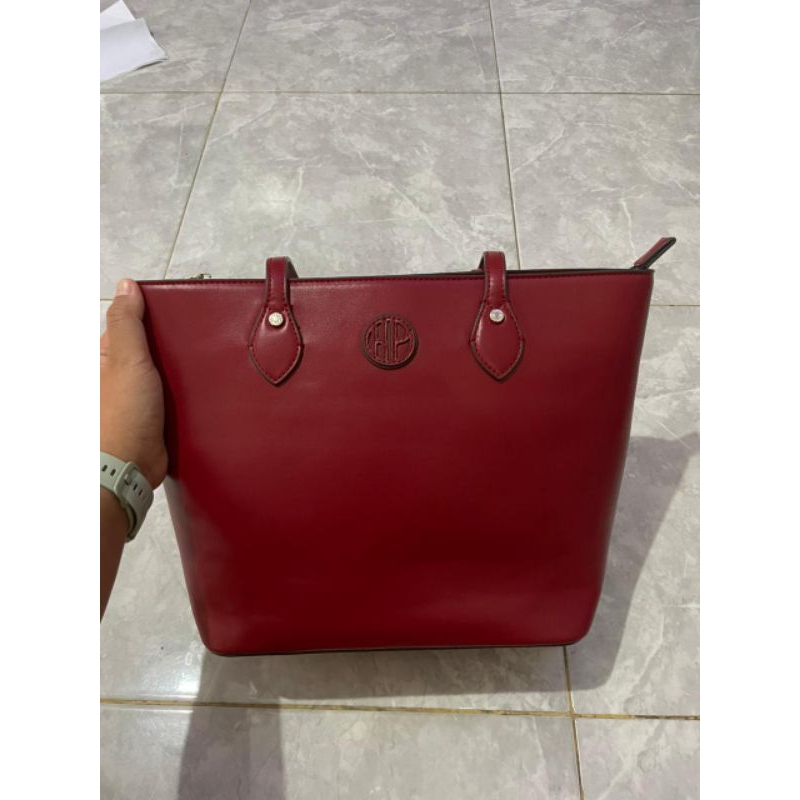 Tas Hush Puppies Tote preloved maroon
