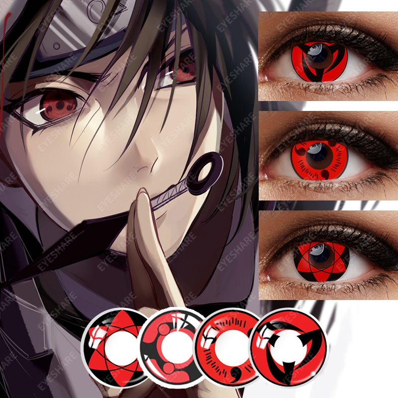 NARUTO COSPLAY SOOFTLENS | EYESHARE Normal seri kakashi mata Sharingan Lensa kontak