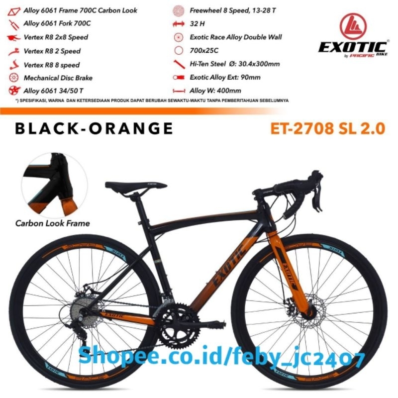 EXOTIC ET 2708 SL 2.0 Roadbike 700c sepeda balap