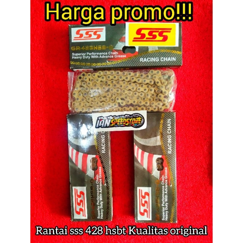 Rantai sss hsbt 428 130 L kualitas original / Rantai sss 428 130 Hsbt
