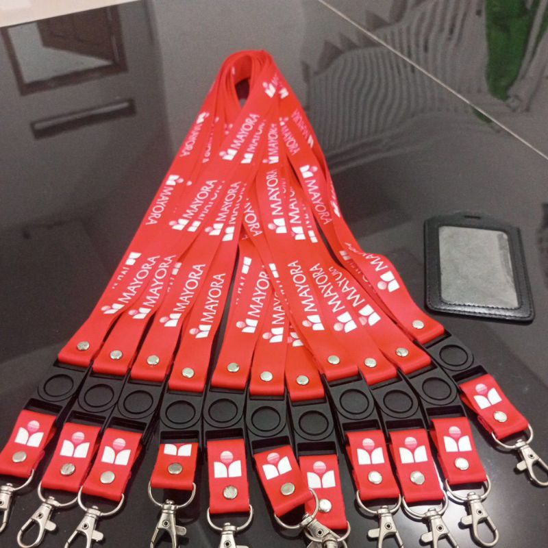 

Tali ID Card Mayora / Tali Lanyard bisa satuan sudah bonus 1 pcs holder