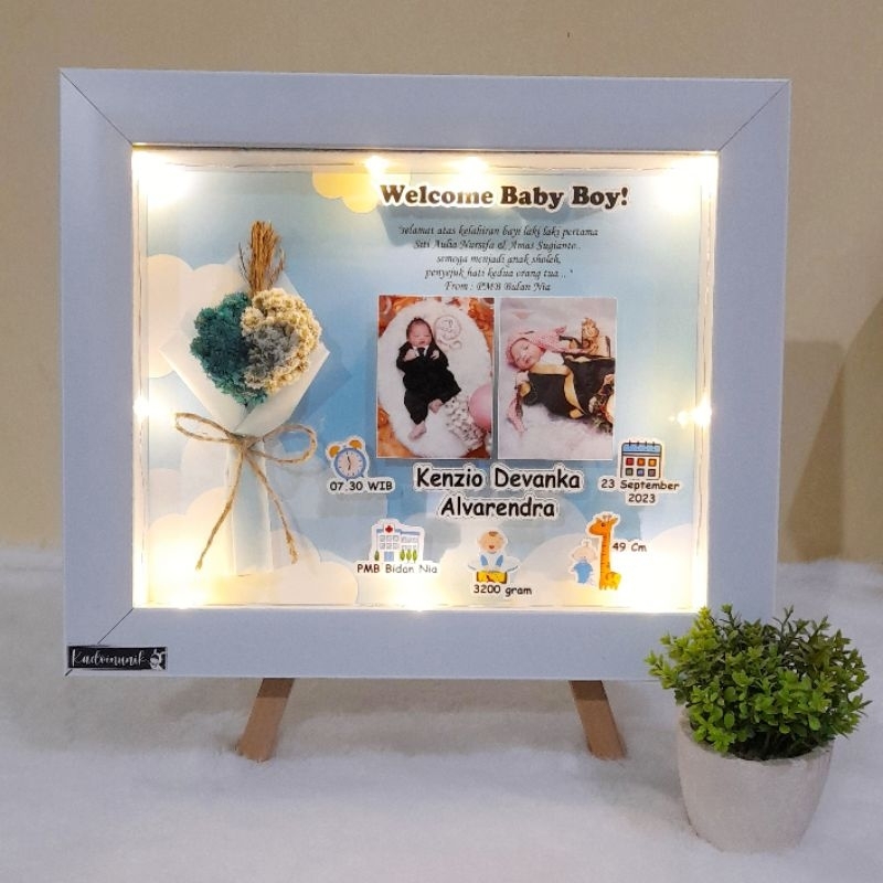 scrapframe biodata bayi 8r  uk 20x25 | kado bayi | kado baby | hampers bayi | hampers baby | baby ne