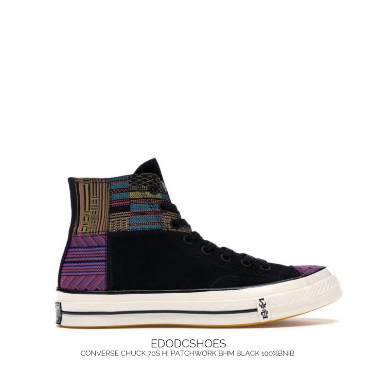 Sepatu Converse Chuck 70s Hi Patchwork BHM Black 100%Bnib