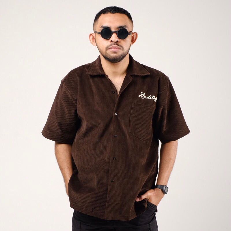 Kleidstoff Corduroy Work Shirt - Dark Brown