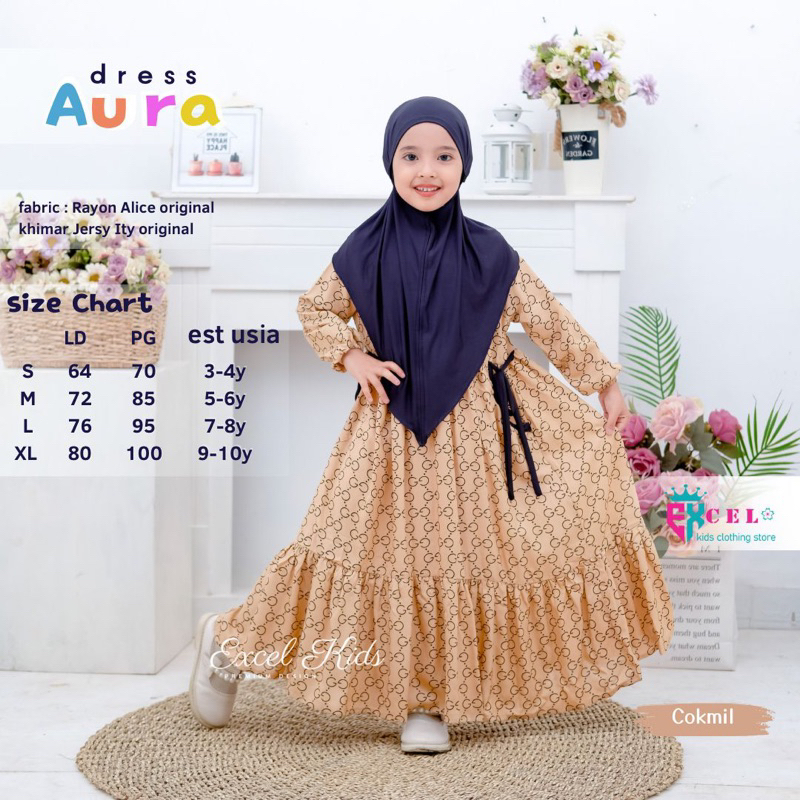 Sabana Kids // Aura Dress // Excel kids // Gamis gucci kekinian // outfit lebaran premium