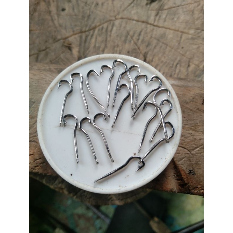 kail urek belut tanpa tali 20 pcs size bahan baja putih anti karat murah berkualitas