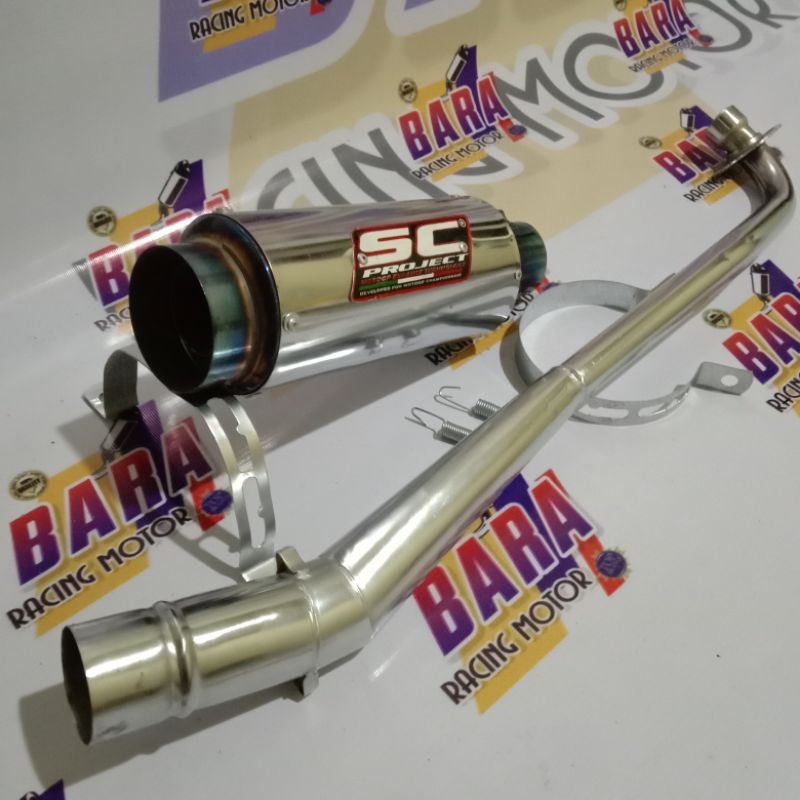 Knalpot sc project buat shogun R,shogun 110,shogun 125/sp,smash,titan