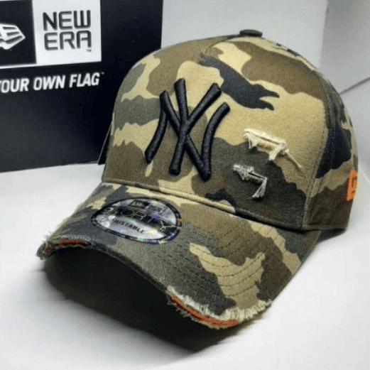 Topi Baseball Distro Pria Wanita Keren Simpel terkini Bordir NY - Loreng
