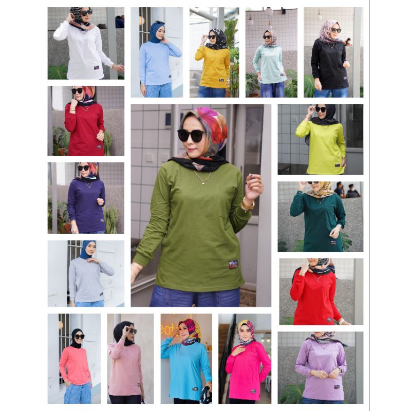 TOP SLIT NO LIMIT POLOS ATASAN KAOS POLOS LENGAN PANJANG GYL AUTHENTIC