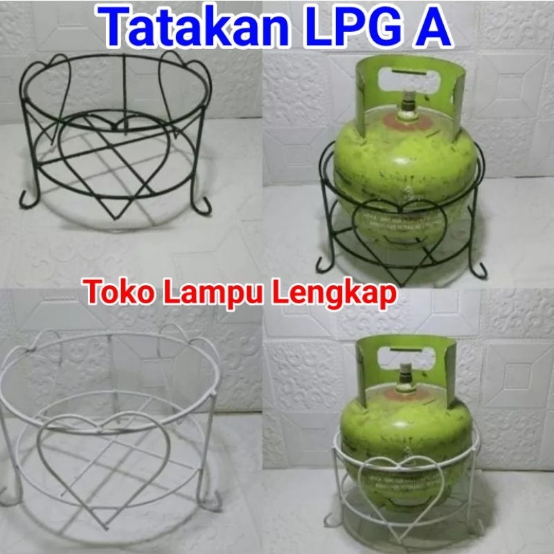 Tatakan LPG Tempat Elpiji 3 Kg Rak Tabung Gas 3kg Tatakan Gas Melon Regulator Gas Anti Bocor Tatakan