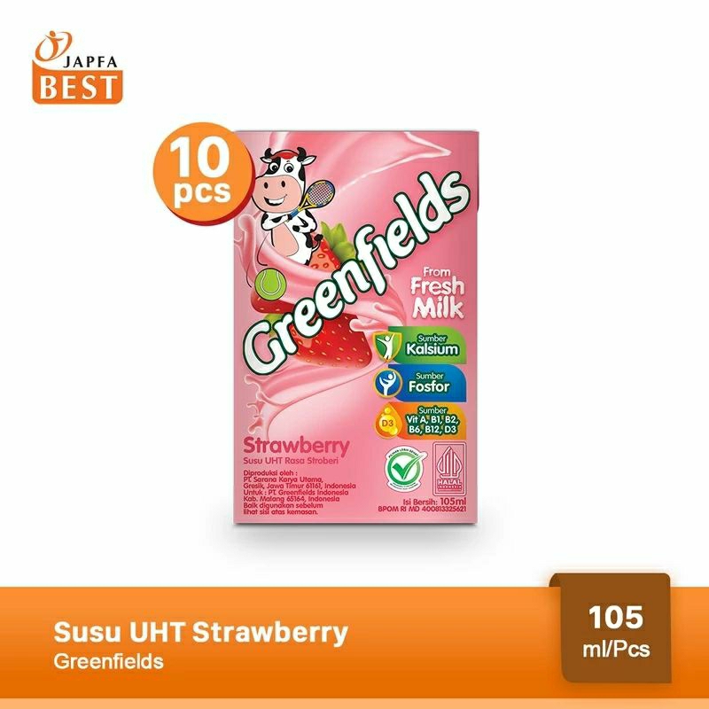 

SUSU UHT STRAWBERRY GREENFIELDS 105 ML - 10PCS