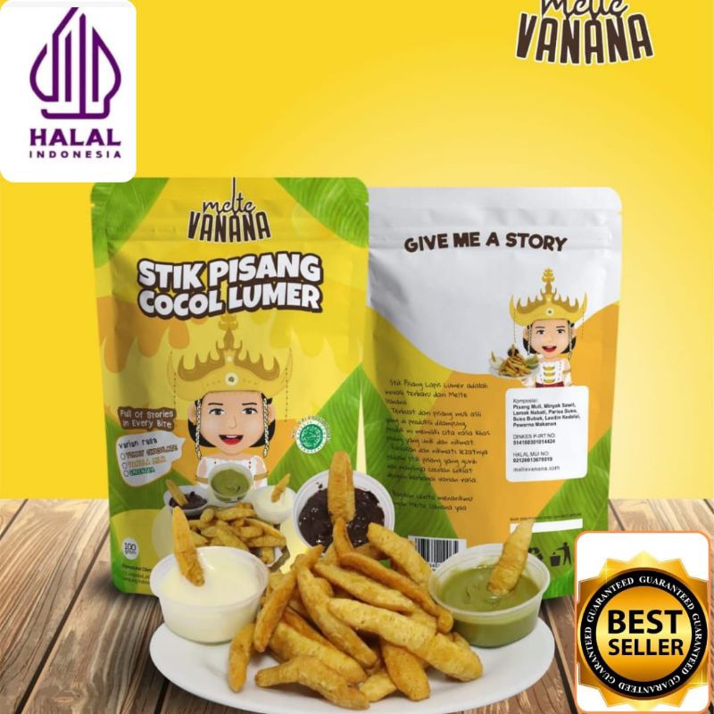 stick pisang cocol lumer rasa Gren tea oleh oleh khas lampung