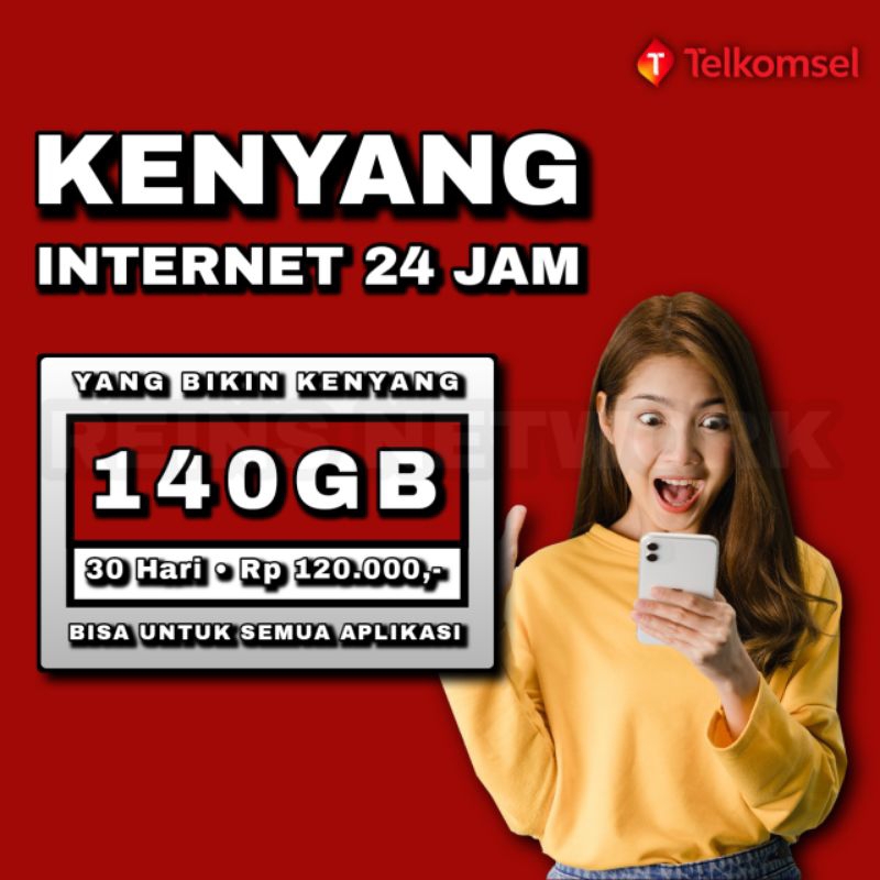 Kenyang Internetan 140GB Telkomsel