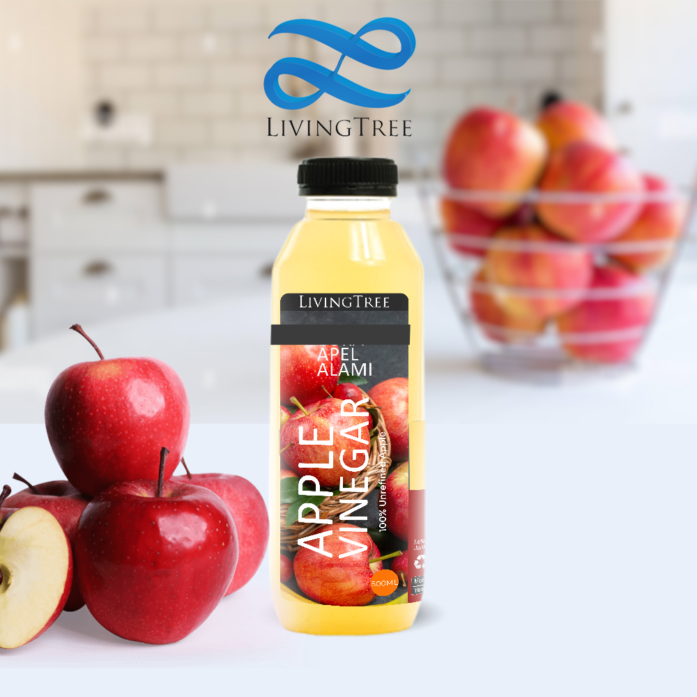 

Apple Cider Vinegar 500ml / Cuka Apel Organik With The Mother LivingTree