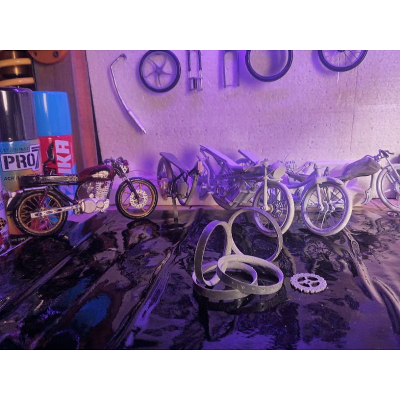 4pcs velg miniatur motor