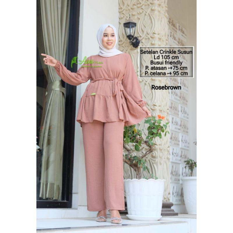 Setelan Crinkle Airflow New model Aini Modiste Ori