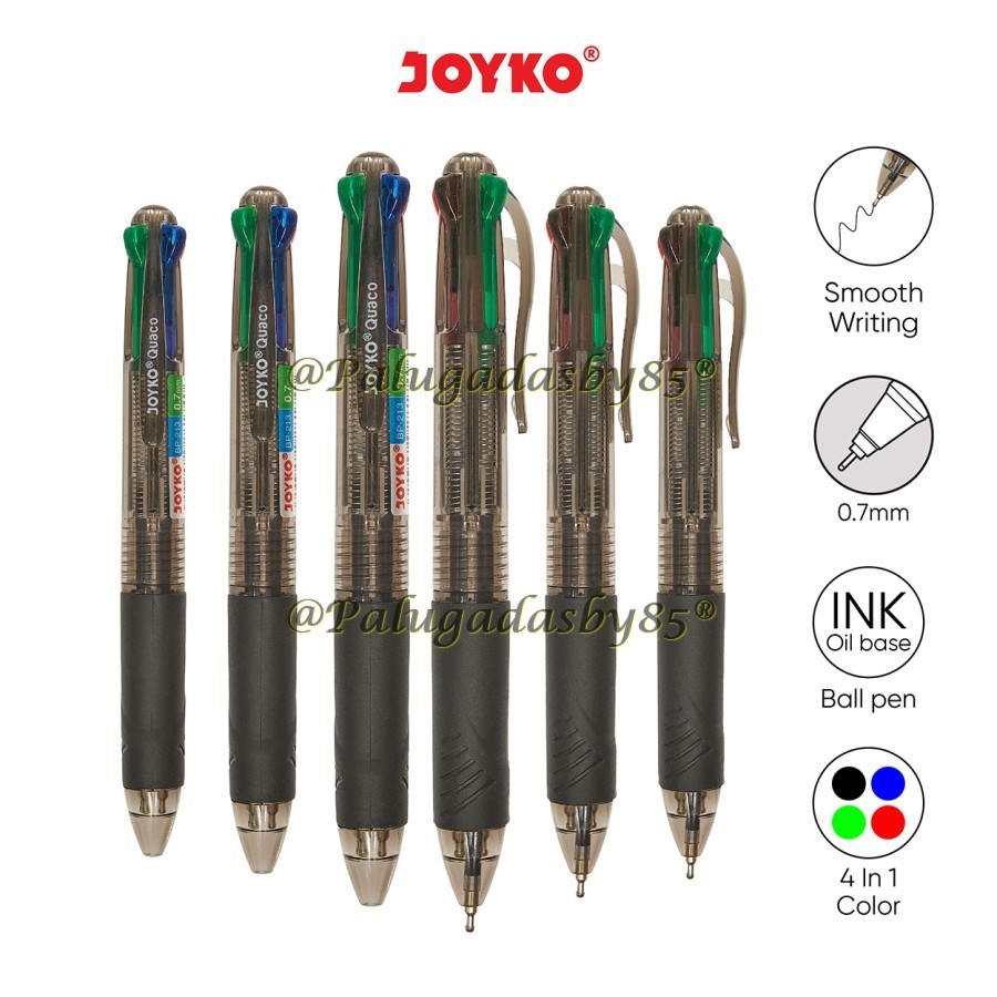 

(1 Biji) GROSIR Bolpen Joyko BP-213 Quaco 0.7 mm 4 Warna Colors / Ball Pen Joyko BP-213 / Pulpen Pena Joyko BP-213 / Bolpoin Joyko BP213 / Joyko BP 213