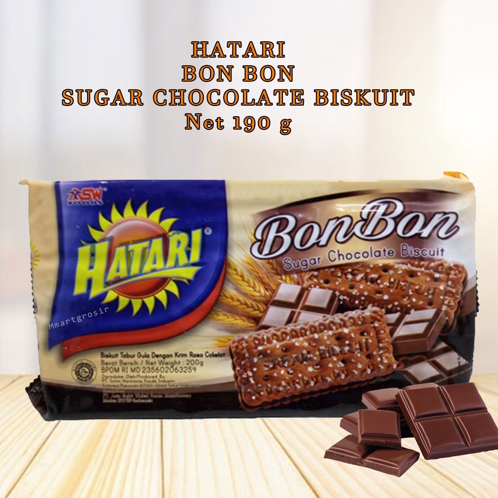 

Biscuit Hatari Bon Bon / Biskuit Sugar Chocolate / Biskuit Wafer Rasa Choco / 190gr