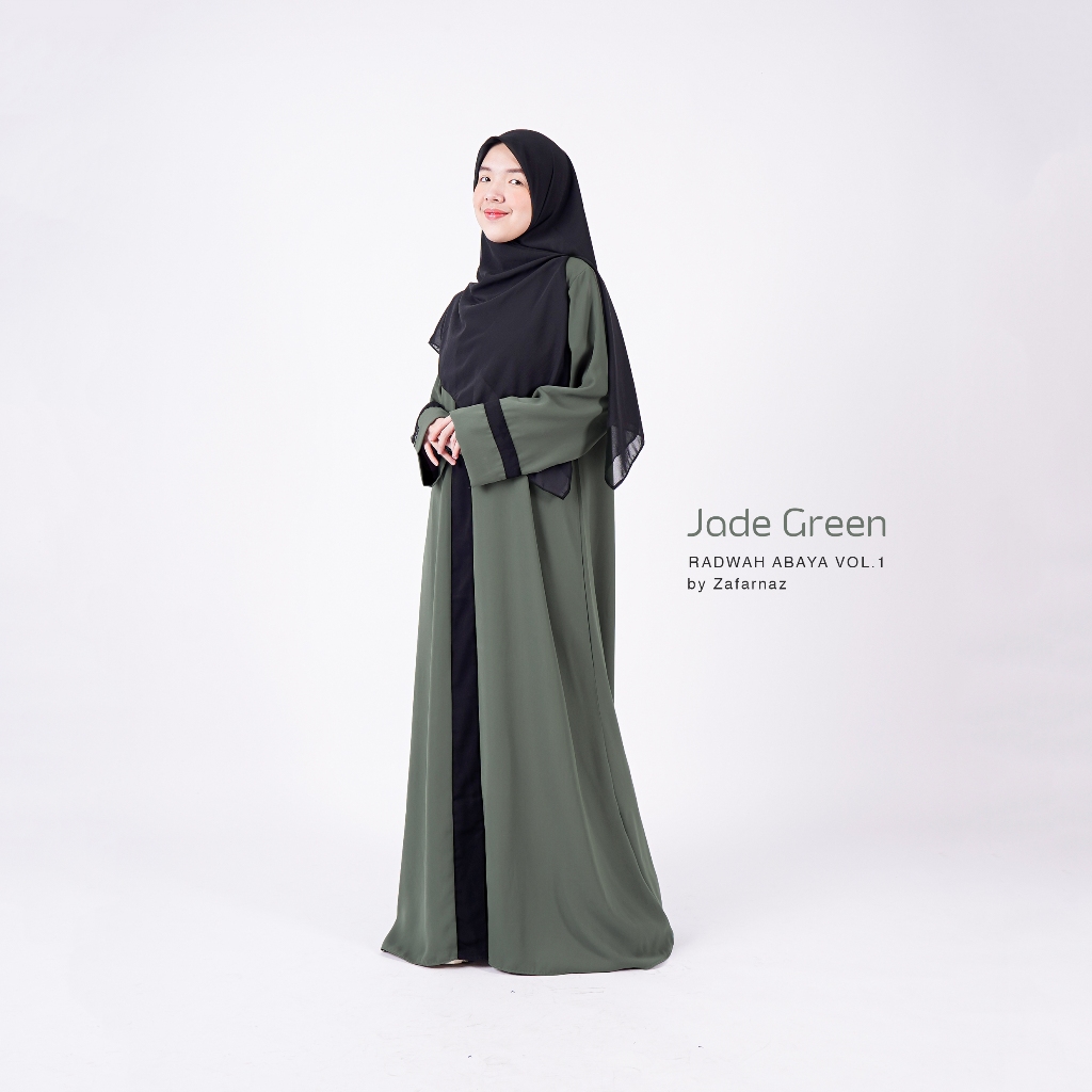 NEW ARRIVAL ZAFARNAZ RADWAH SERIES ABAYA WANITA MUSLIM MEWAH SIMPLE SYARI REMAJA DRESS HITAM