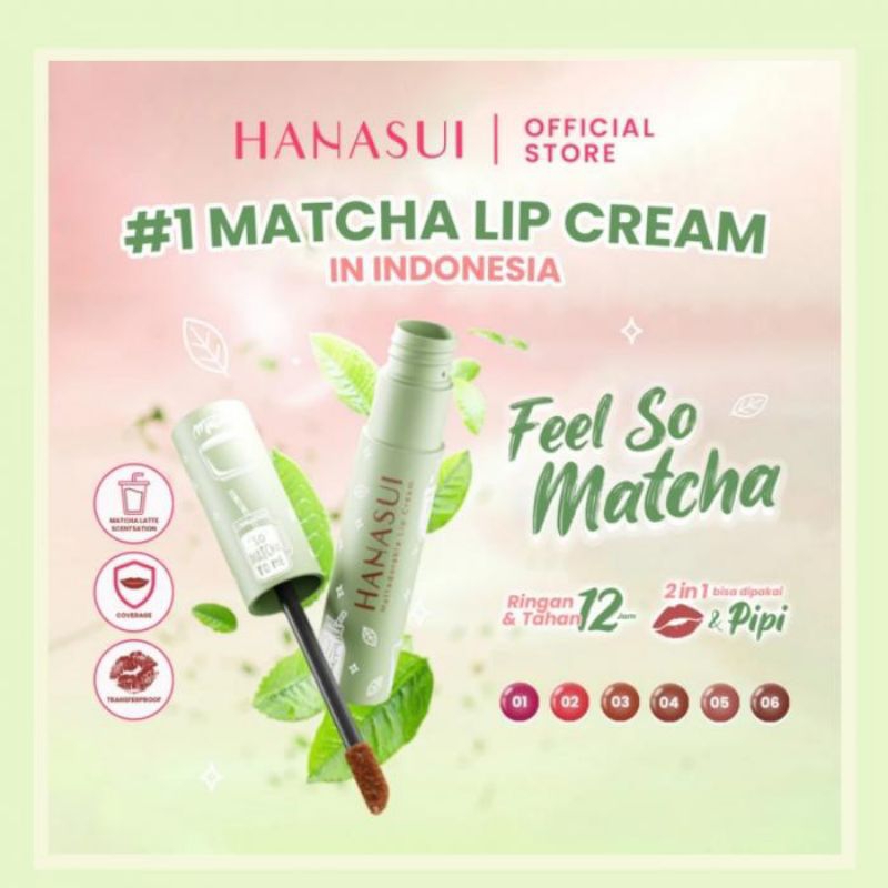 GROSIR - HANASUI - MATTEDORABLE LIPCREAM MATCHA
