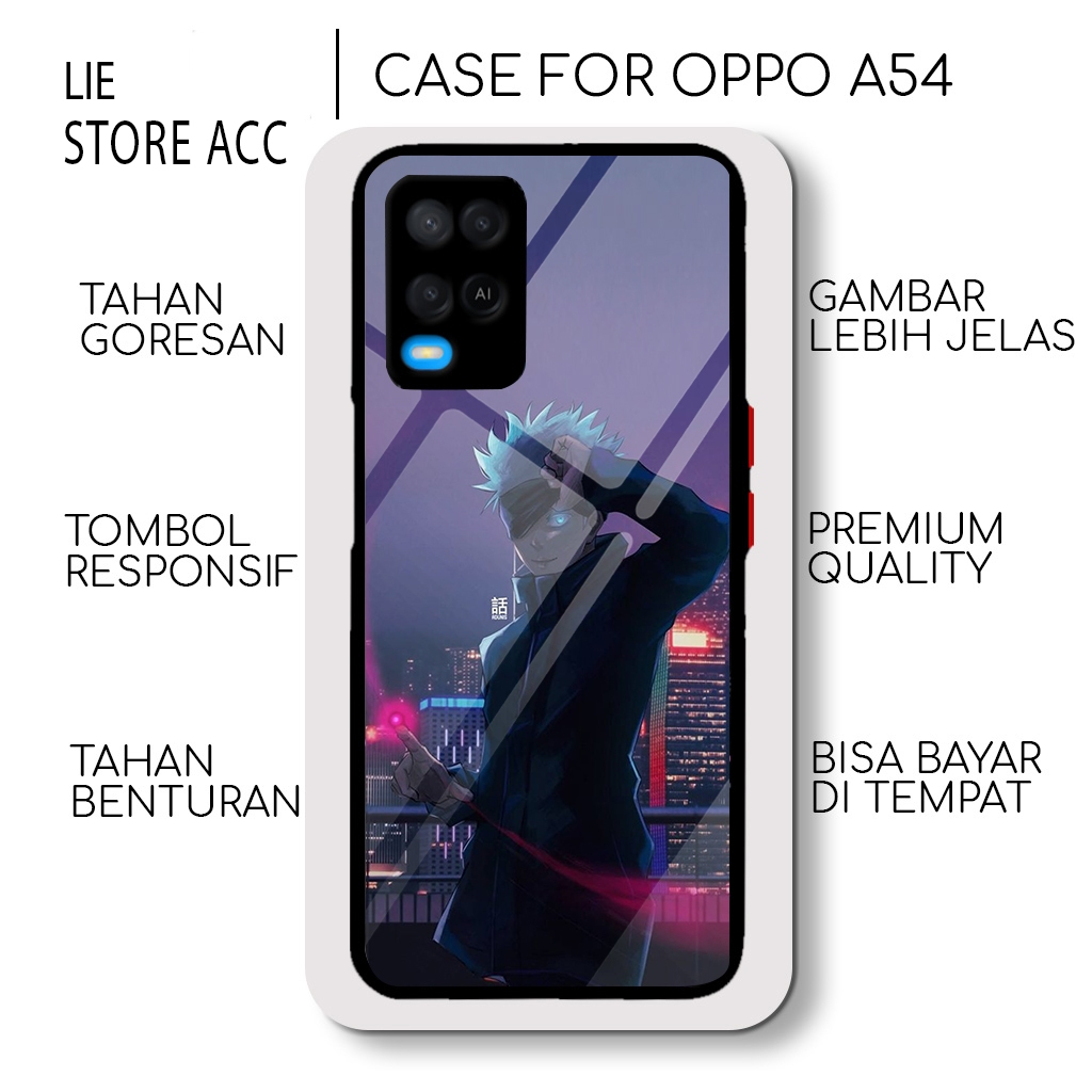 Case OPPO A54 ANIME  GOJO SATORU - KARAKTER GOJO Hardcase 2D Fashion Casing bumper hardcase kesing c