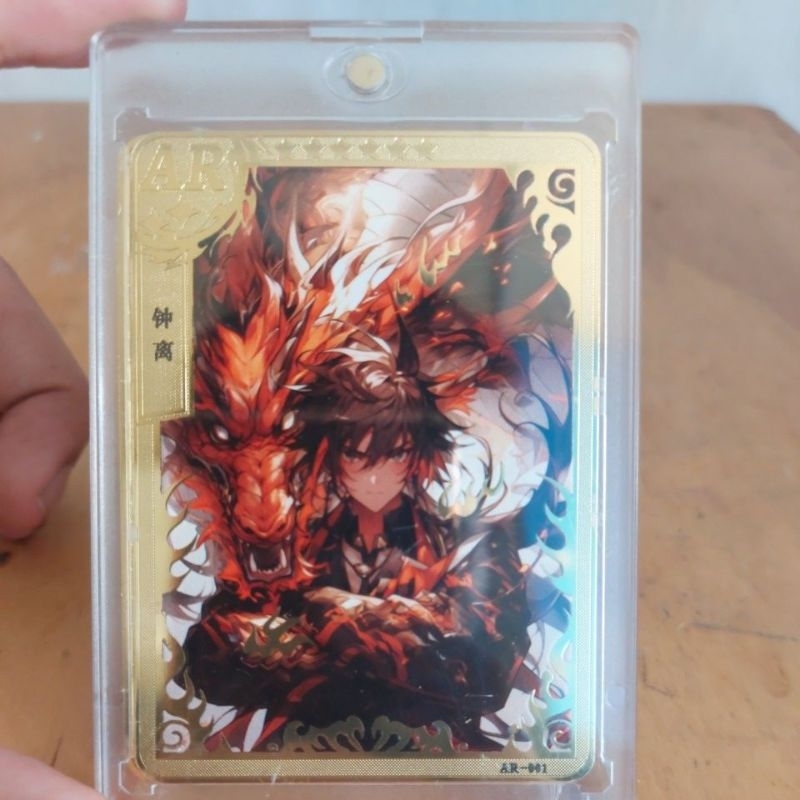 Metal Card Genshin Impact Zhongli & Diluc