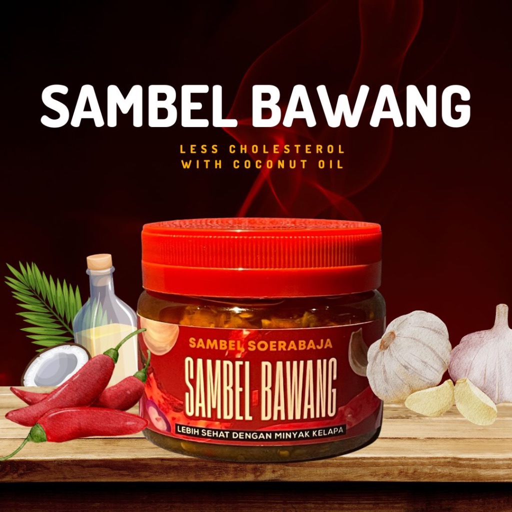 

Sambal BAWANG 150gr SAMBEL SOERABAJA Inovasi Terbaru Dunia Persambelan DENGAN BAWANG UTUH