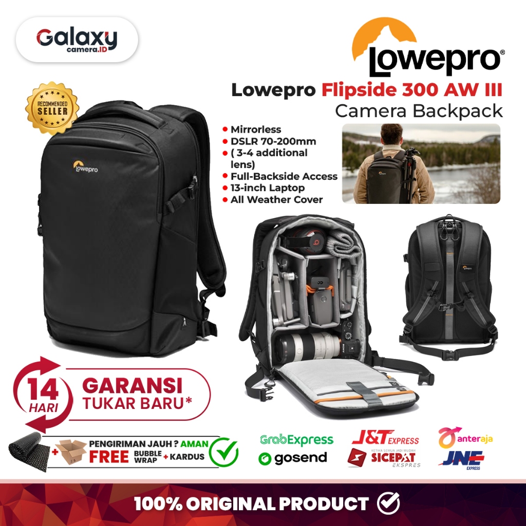 Lowepro Flipside 300 AW III Camera Backpack Tas Kamera Laptop Original