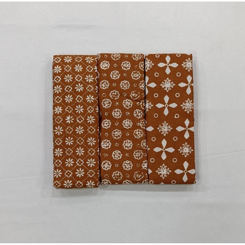 Batik Cap garutan 1warna coklat