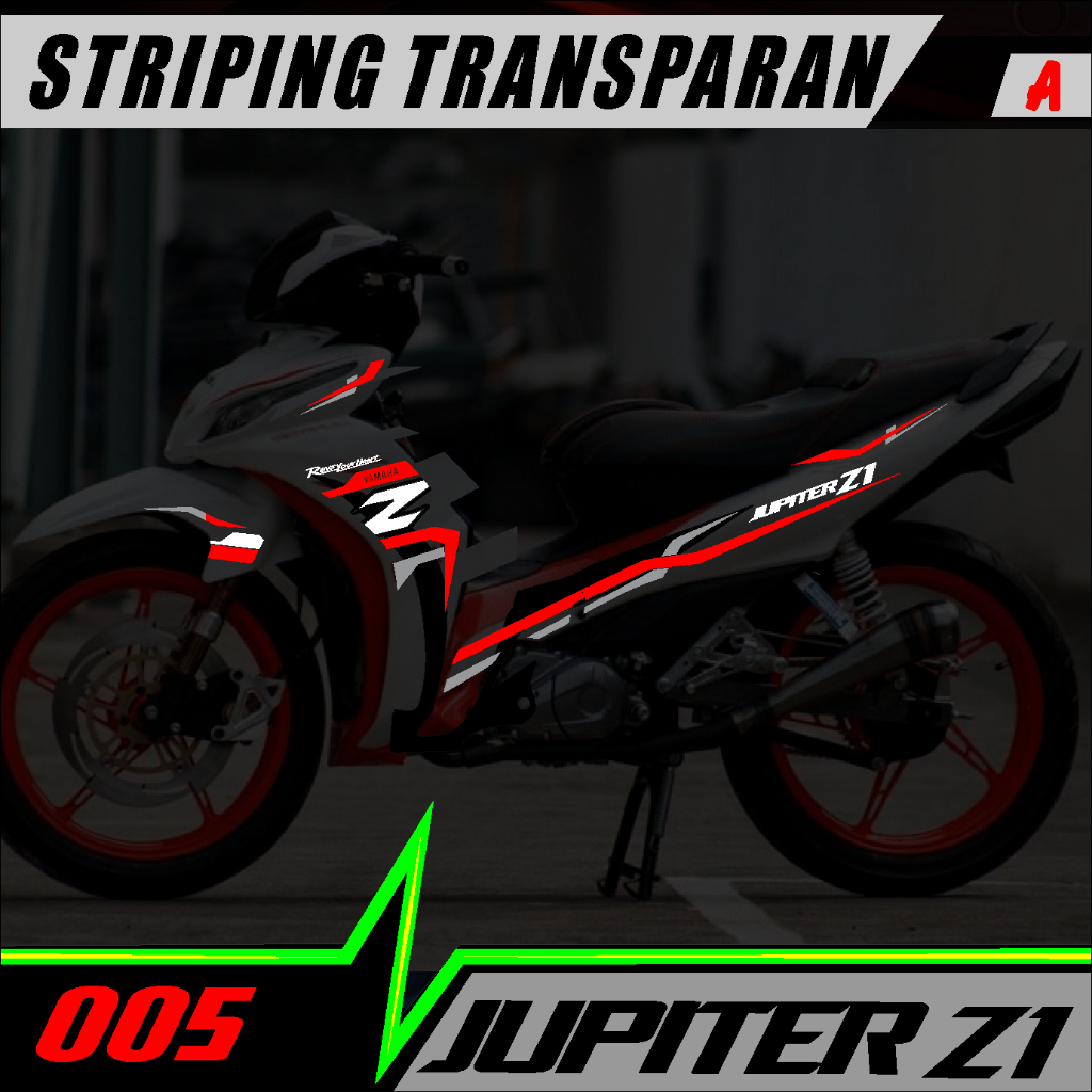 STRIPING TRANSPARAN JUPITER Z1 | STICKER BODY MOTOR JUPITER Z1 TRANSPARAN