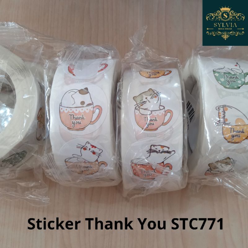 

[ 500 pcs ] stiker/ sticker Thank You kode STC771