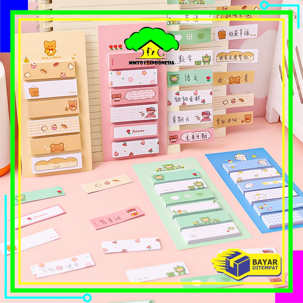 

MI-A79 Sticky Note 6 Baris 120 Lembar Karakter Lucu / Kertas Memo Pembatas Buku Perlengkapan Sekolah / Sticky Notes Tempelan Lucu / 120 Sheets Korean Office Cute Note Import