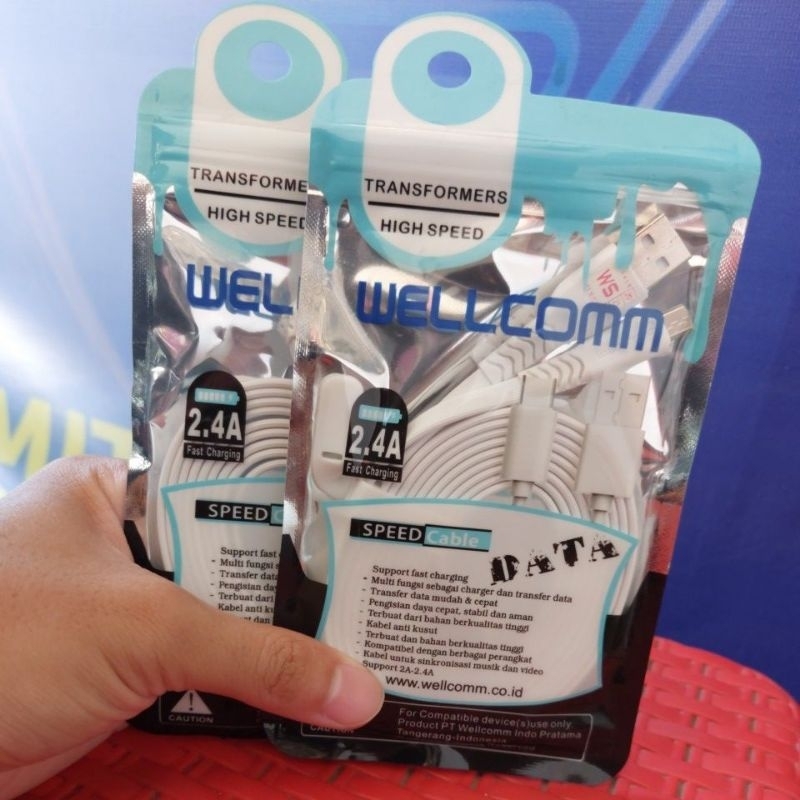 Kabel Data WELCOMM FAST CHARGING Micro 2.4A 2Meter