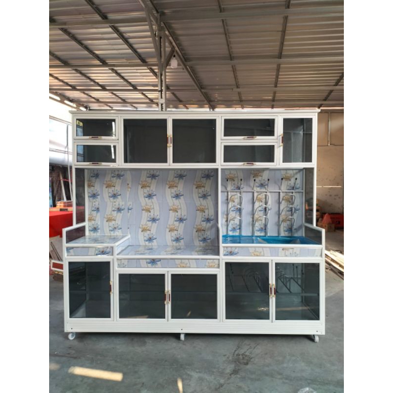 Rak Piring aluminium kaca Rak Piring Kitchen Set Rak piring Wastafel Rak Dapur Aluminium