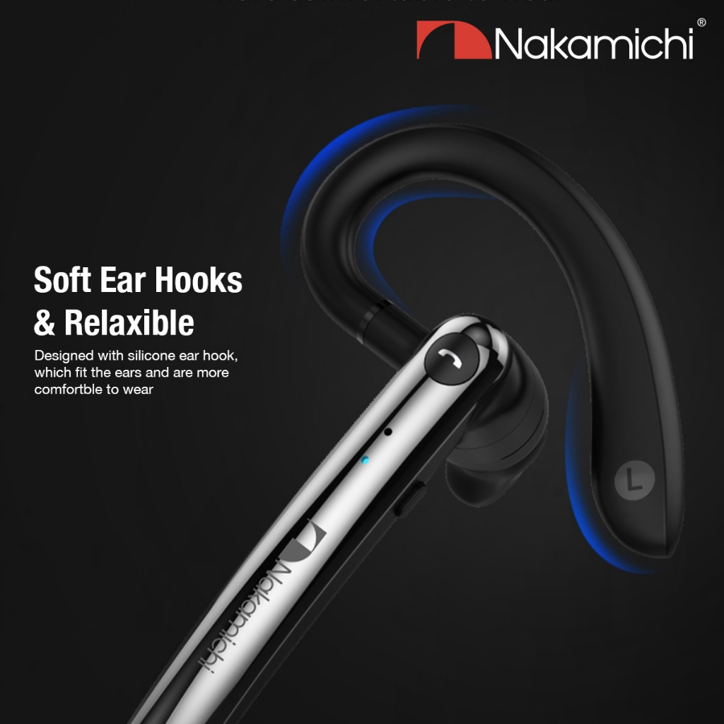 Nakamichi N2 Headset Mono Wireless Mobile Earphone Bluetooth Mic HD