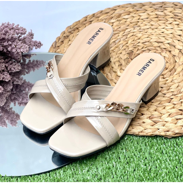 Sepatu Sandal High Heels Hils Haihils Pesta Wanita Cewek Kondangan Hak Tinggi Tahu Terbaru Elsa (Kod