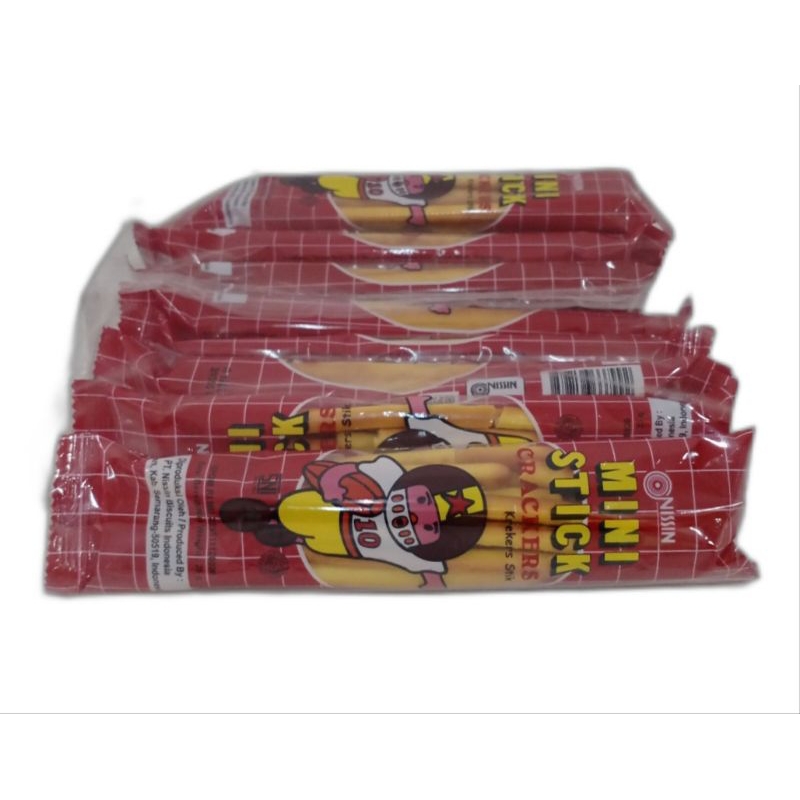 

NISSIN MINI STICK CRACKERS KEMASAN MERAH / NISSIN STIK MERAH ( 1PACK ISI 10PCS)