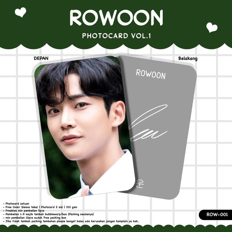 PHOTOCARD ROWOON 2 SISI LAMINASI/DESTINED WITH YOU