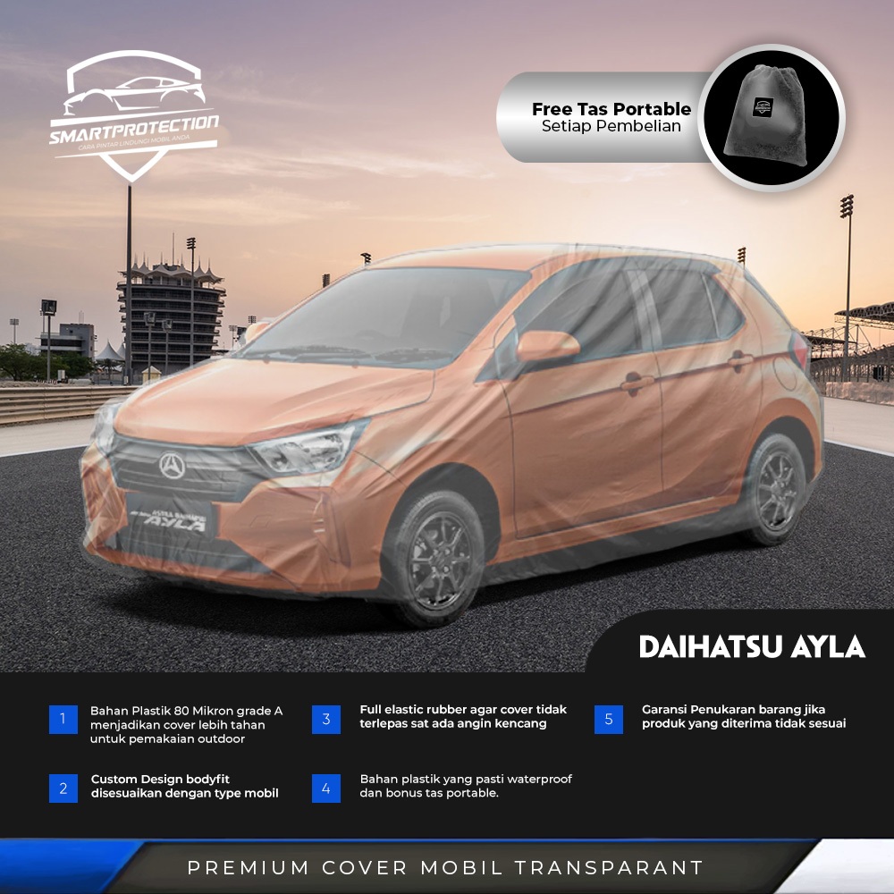 Cover Mobil / Selimut Mobil Daihatsu Ayla Transparan