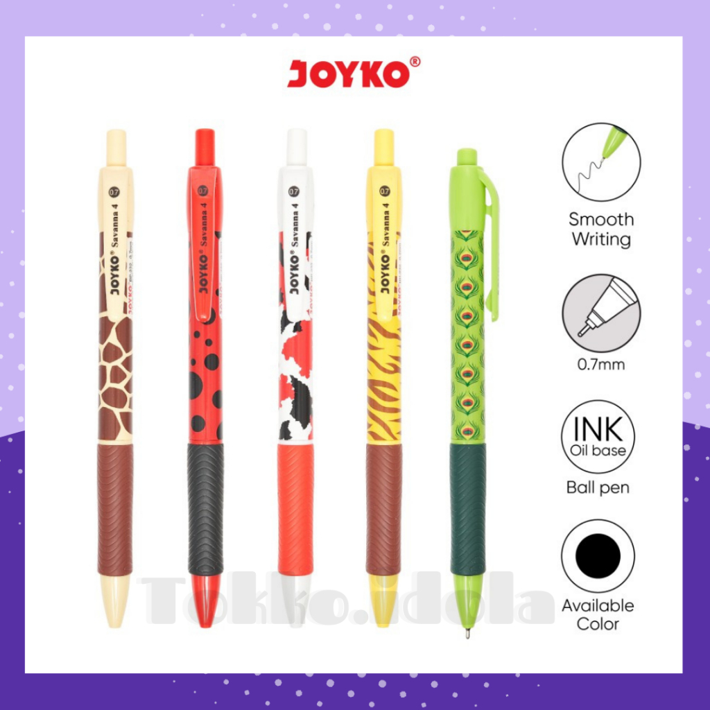 

Ball Pen Pulpen Pena Joyko BP-232 Savanna 4 0.7 mm